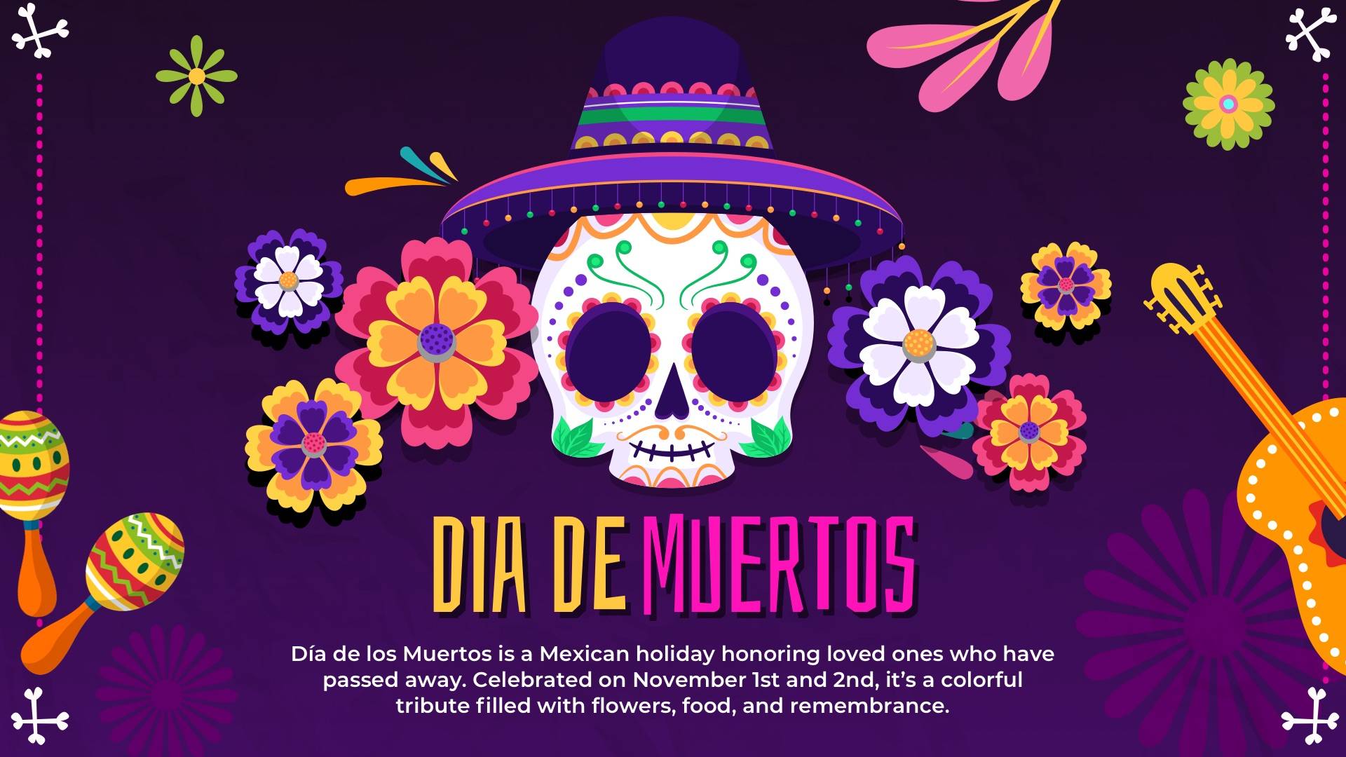 Dia De Muertos Digital Signage Template