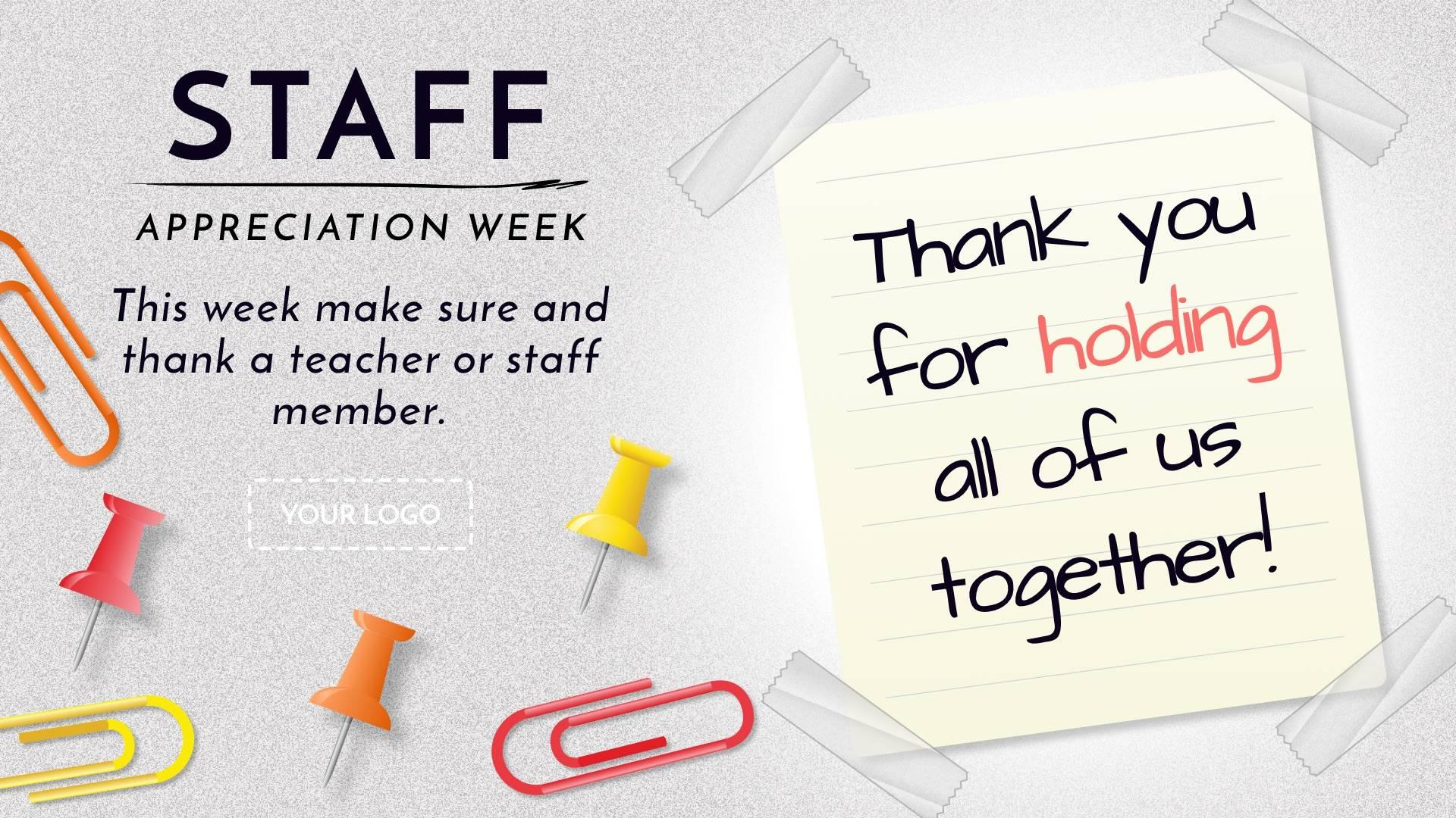Staff Appreciation Week Digital Signage Template