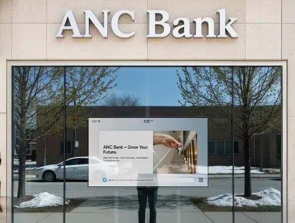 Digital Loan & Rate Boards at a financial institution