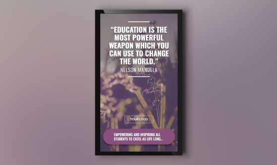 Education Inspiration Quotes Portrait