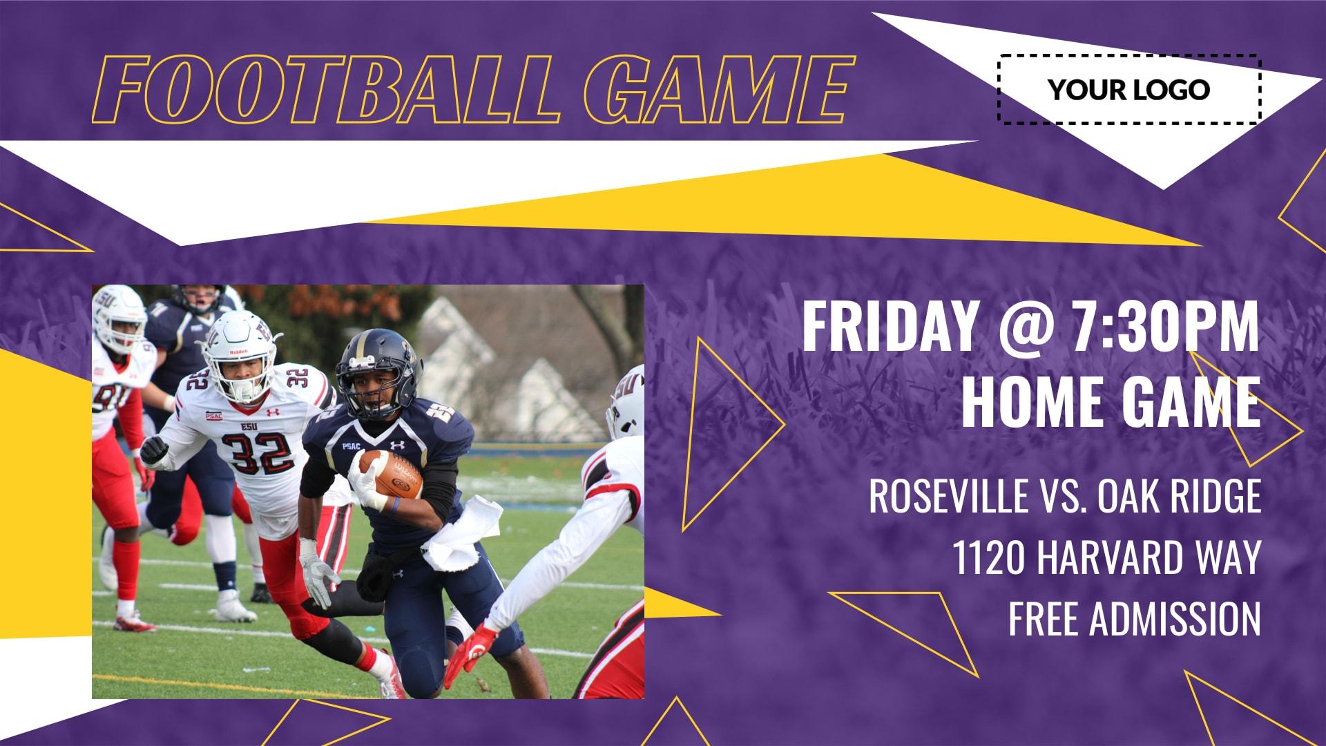 Game Reminder Digital Signage Template