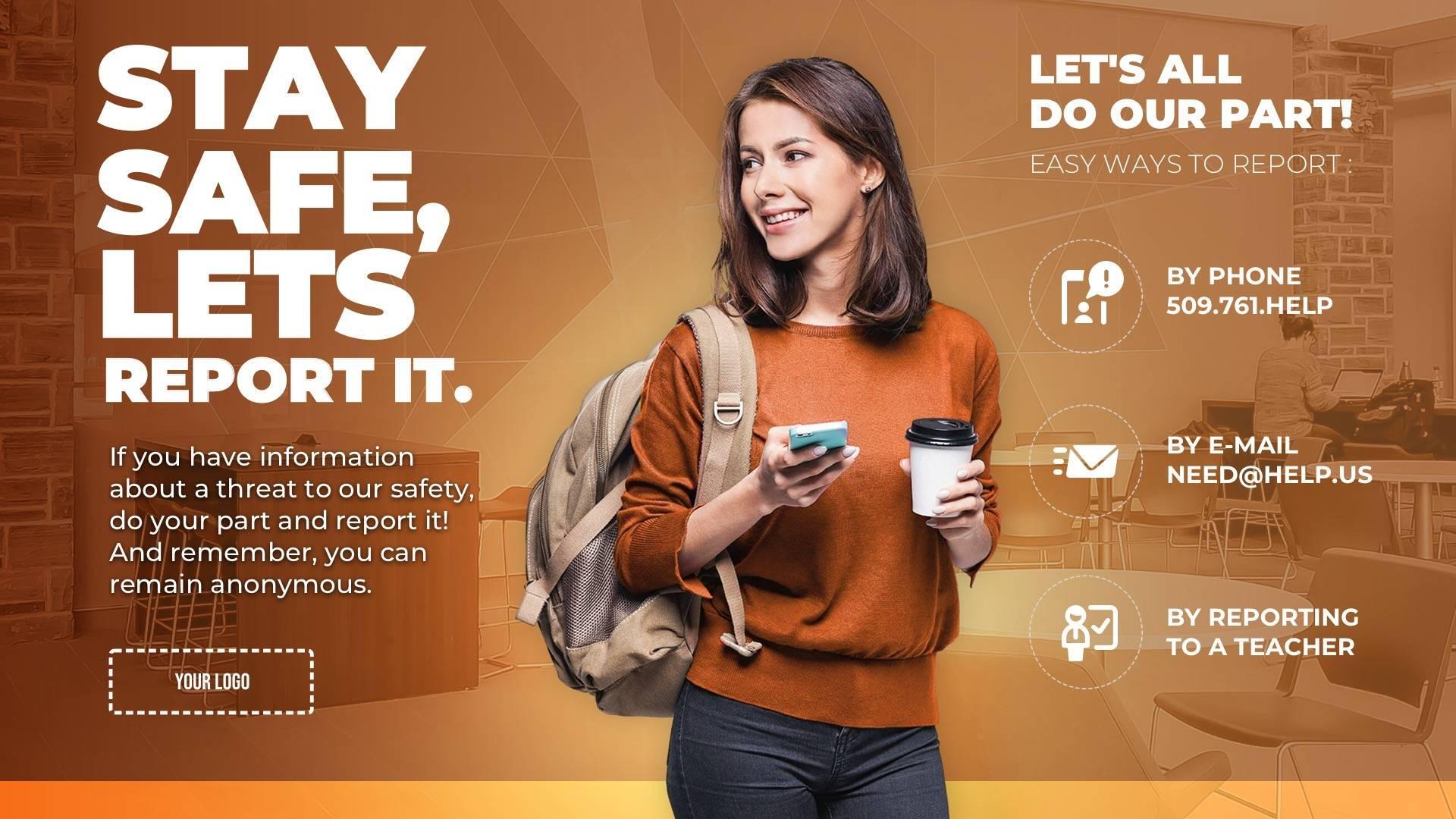 Rise Vision digital signage template for higher education