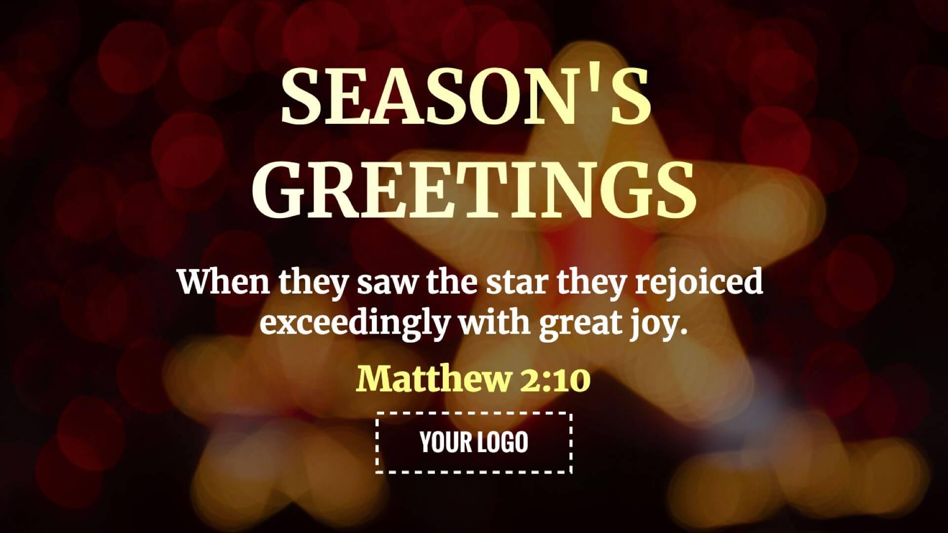 Holiday Christmas Star Digital Signage Template