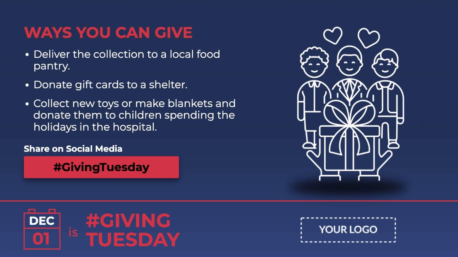Giving Tuesday Digital Signage Template