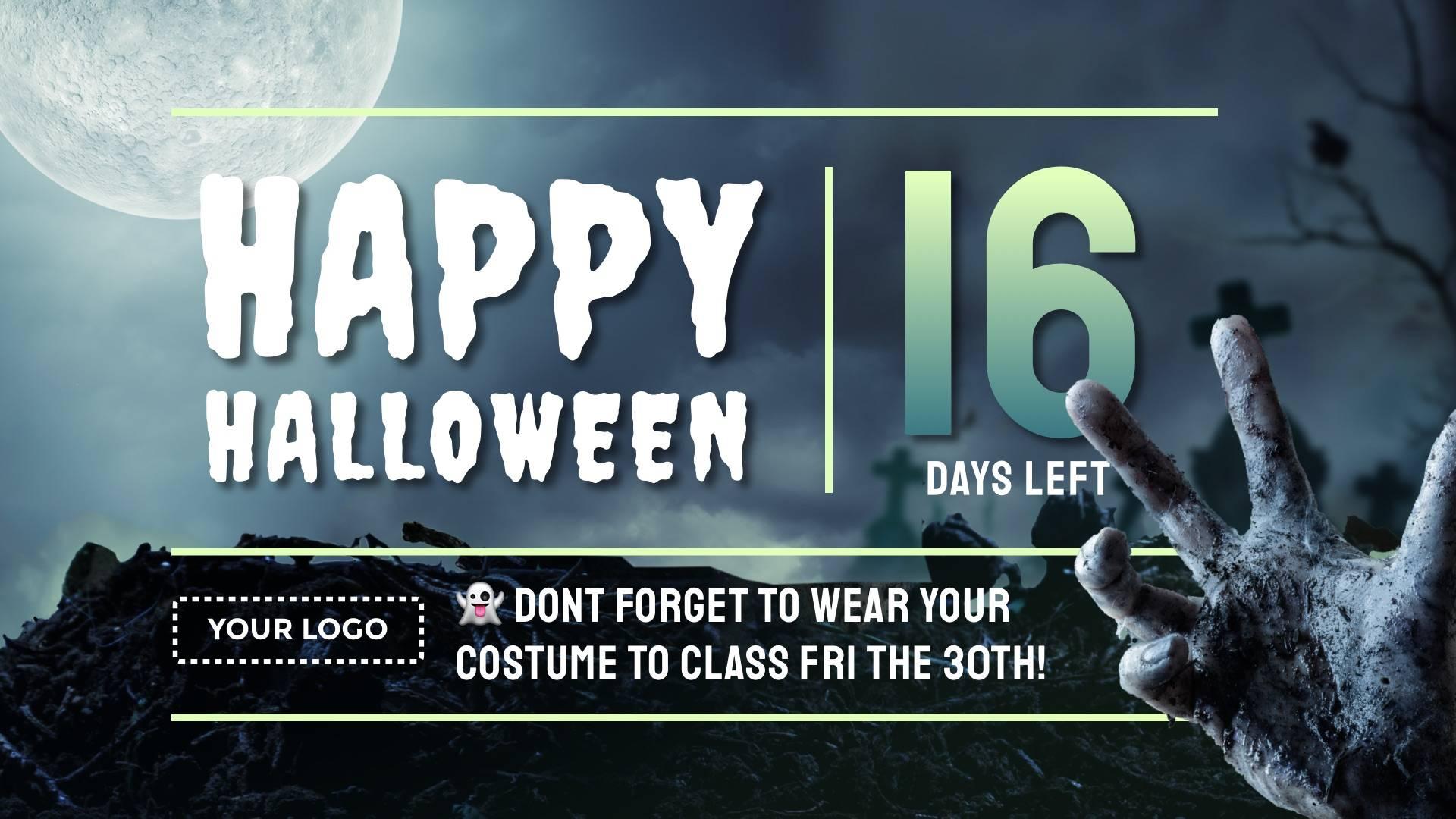 Halloween Surprise Countdown Digital Signage Template