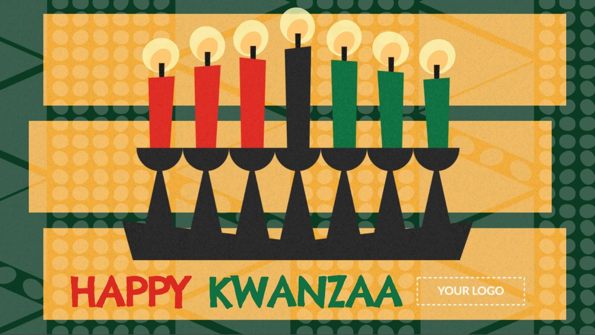 Holiday Happy Kwanzaa Digital Signage Template