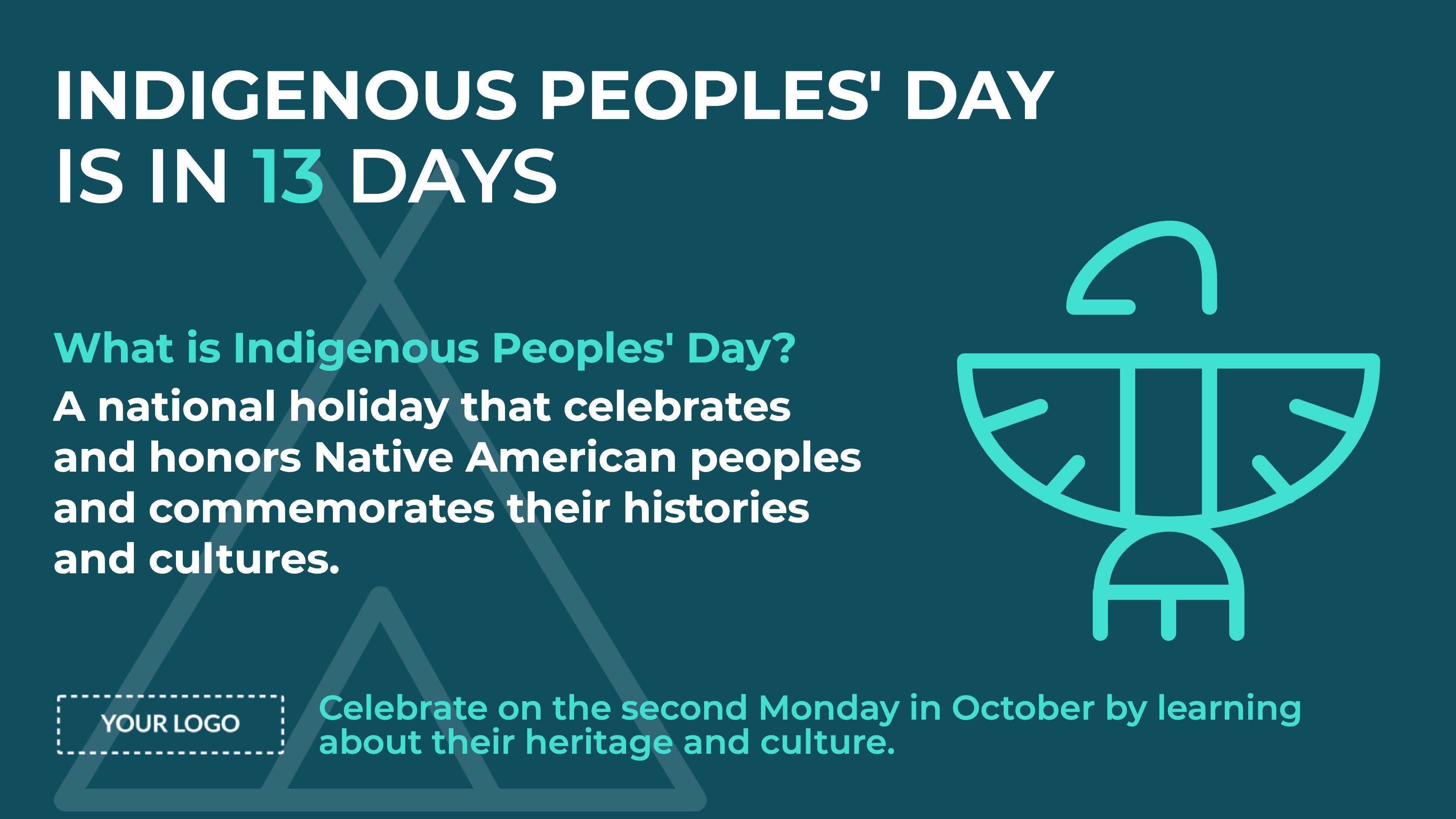 Indigenous Peoples' Day Digital Signage Template