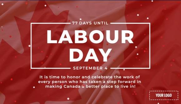 Canadian Labour Day Digital Signage Template