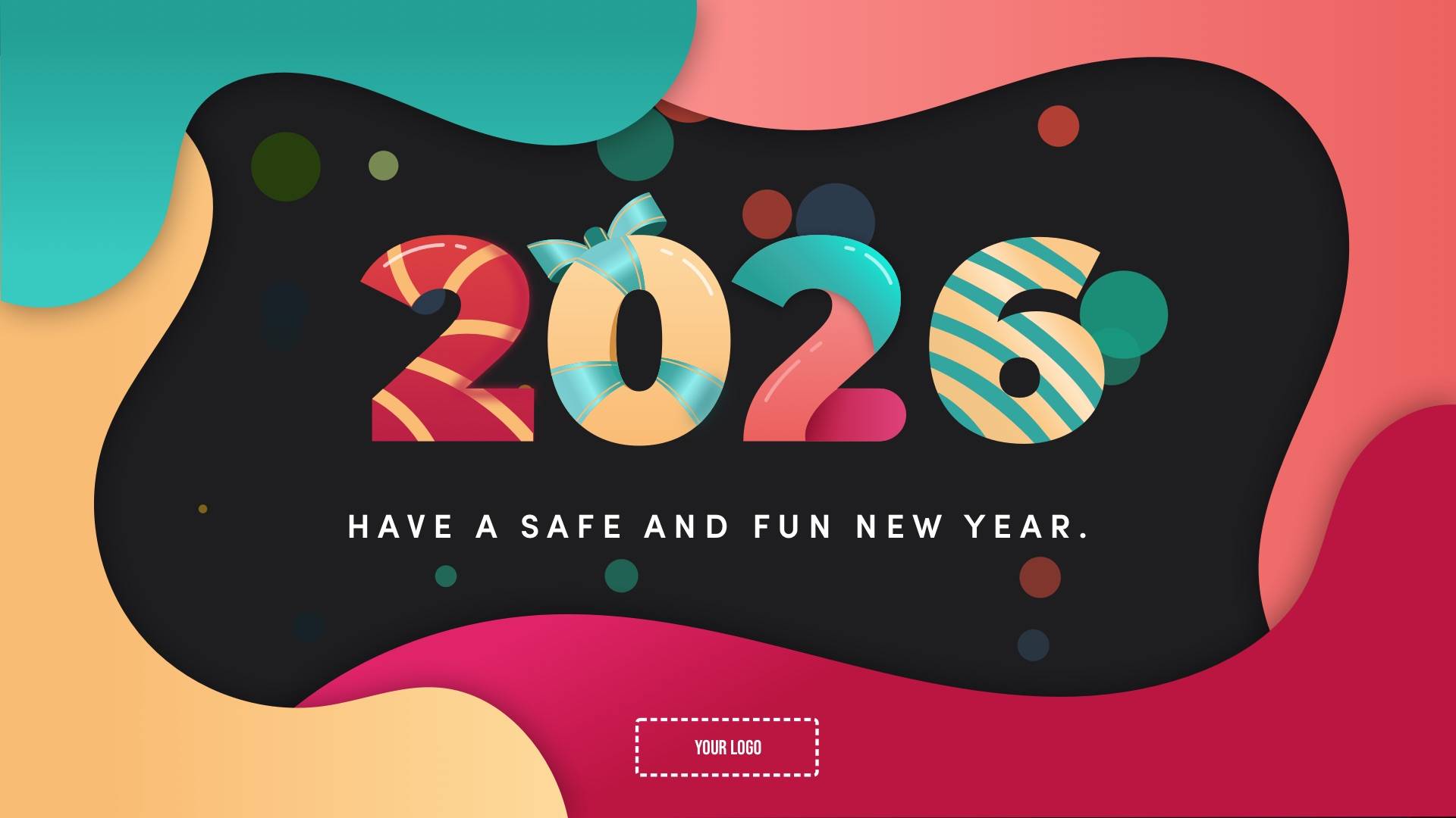 New Year Wishes Digital Signage Template