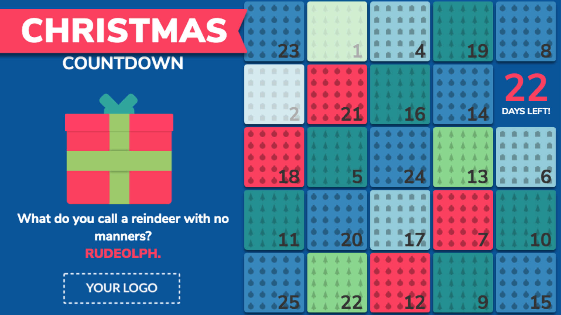 Advent Calendar Digital Signage Template