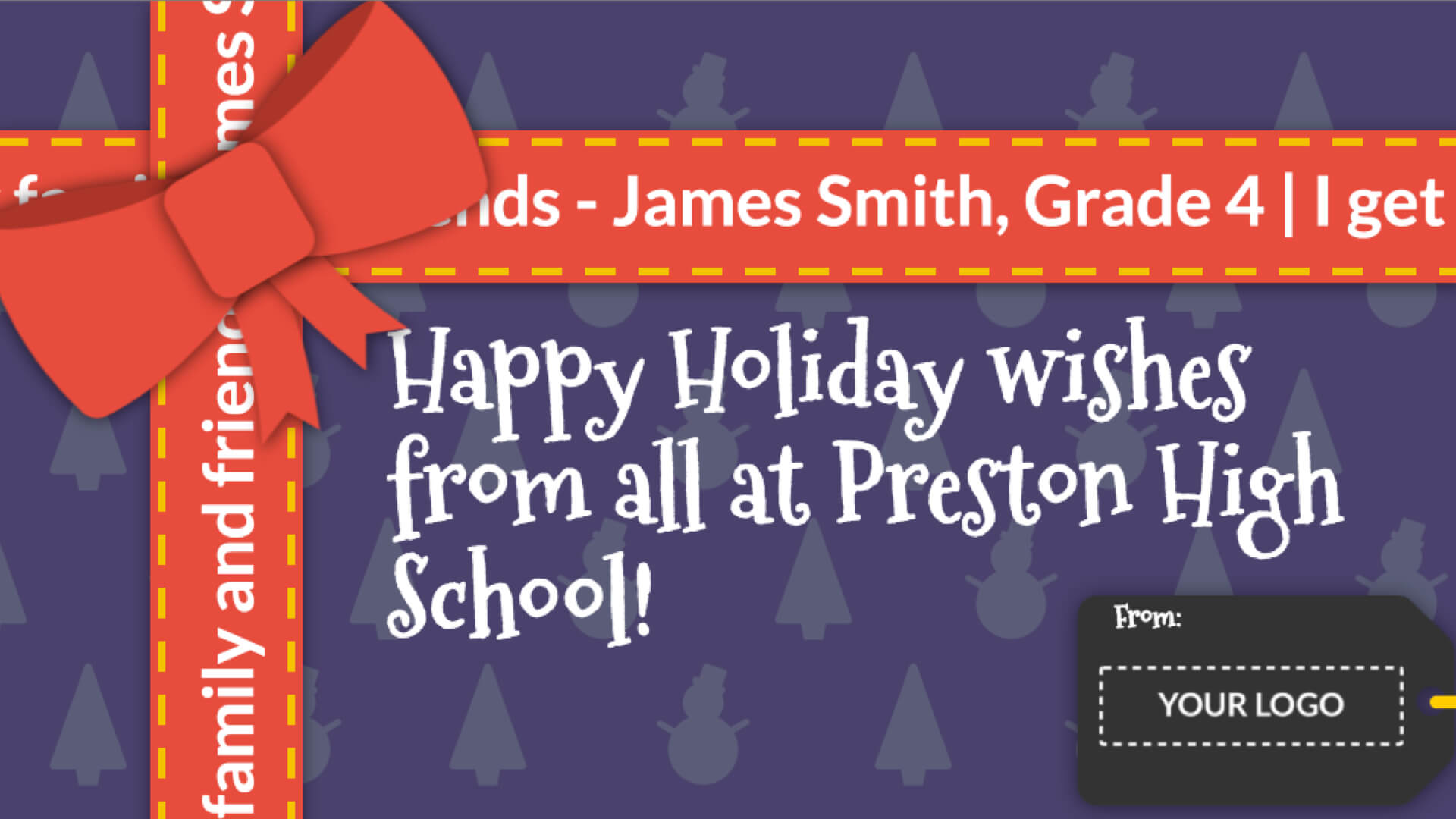 Holiday Wishes Digital Signage Template