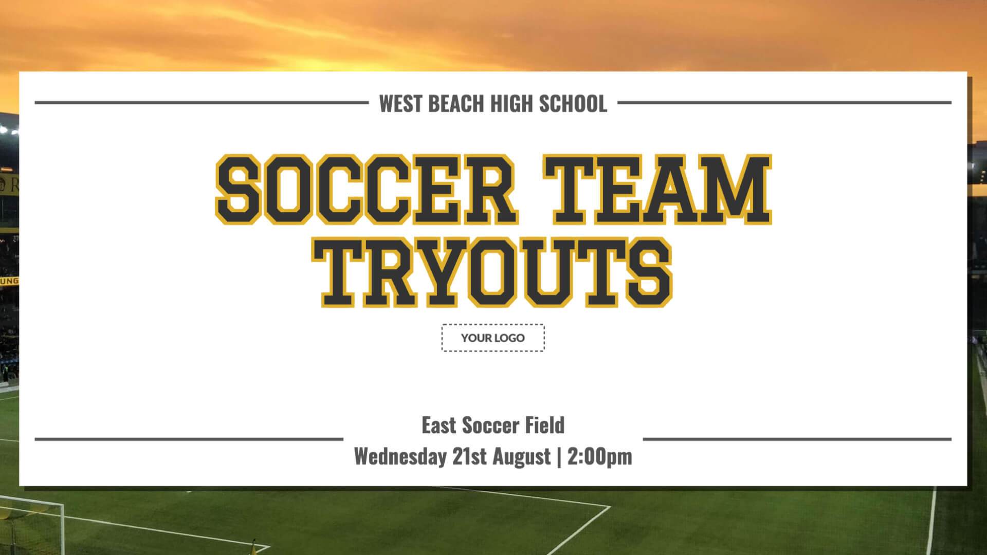 Announcement Card Digital Signage Template