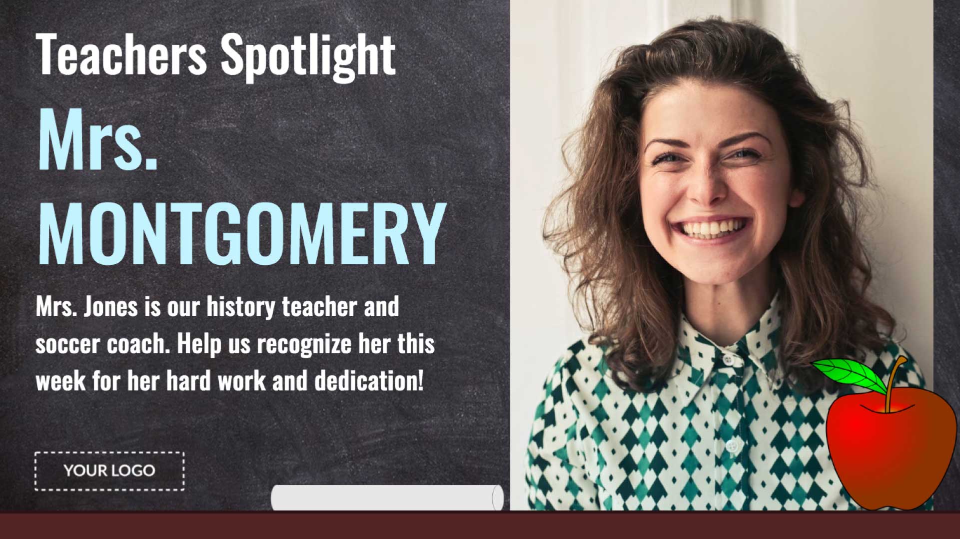 Teacher Spotlight Digital Signage Template