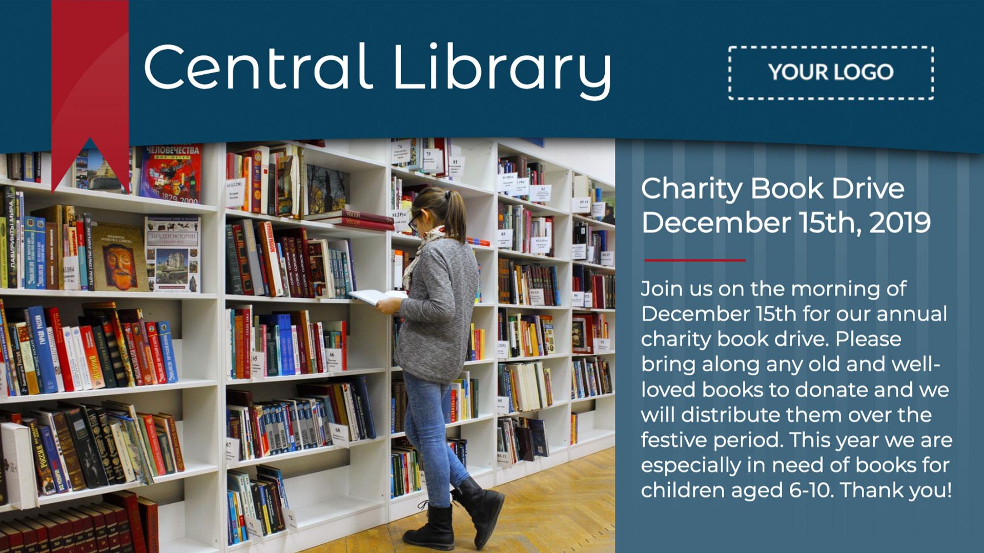 Library News Digital Signage Template