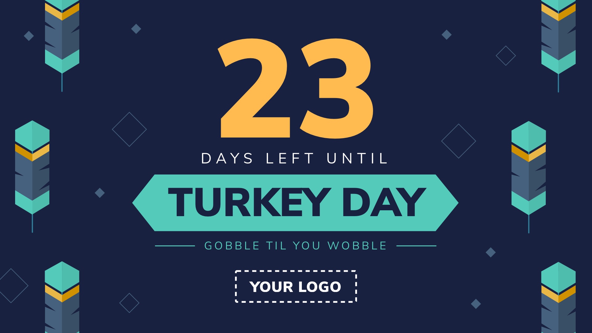 Turkey Day Countdown Digital Signage Template