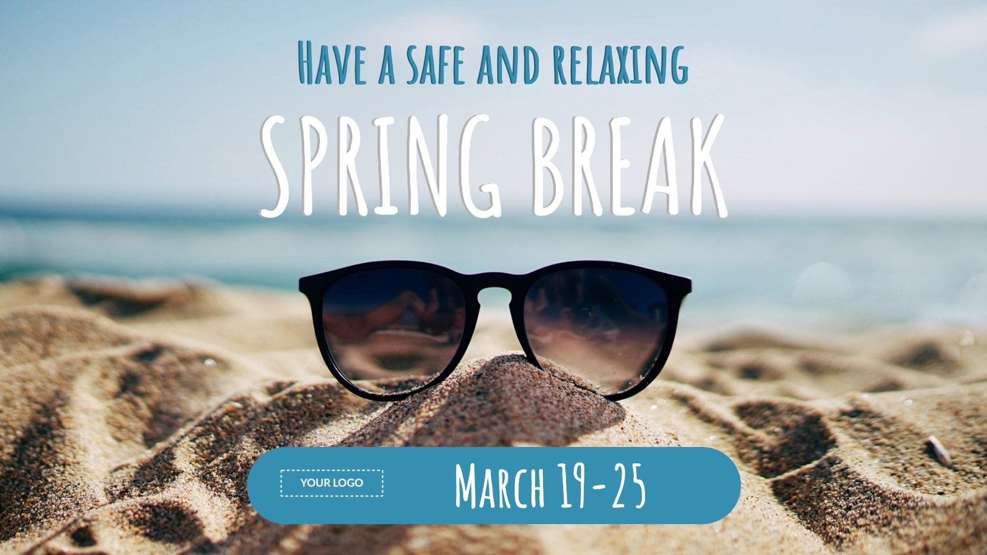 Spring Break Digital Signage Template