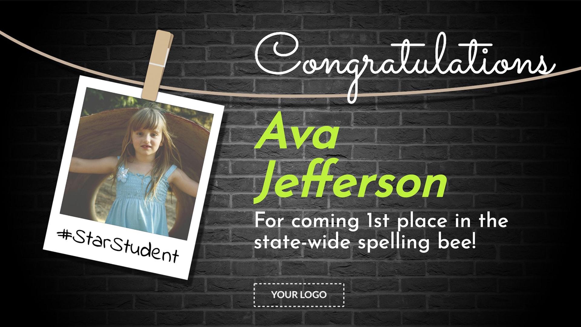 Student Appreciation Digital Signage Template