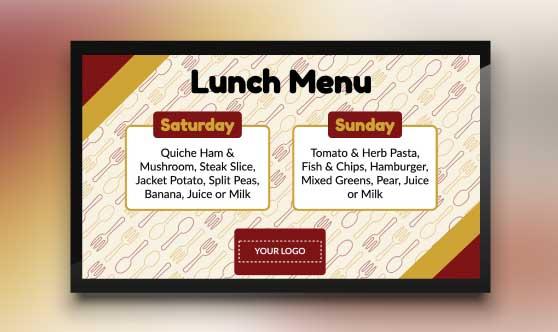 Two-Day Lunch Menu