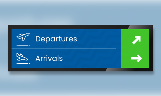 Airport Wayfinding Stretch Screen