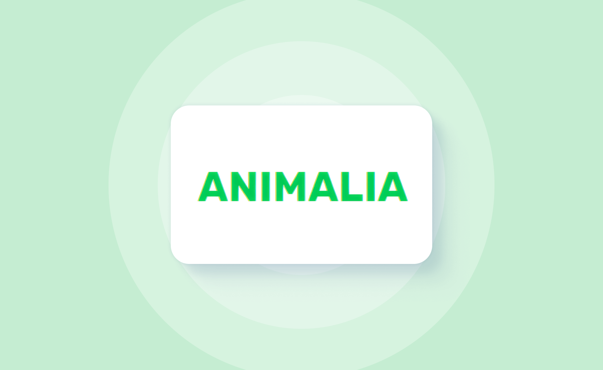 Animalia logo on green background