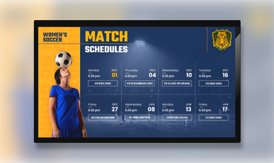 Sports Schedule - Calendar