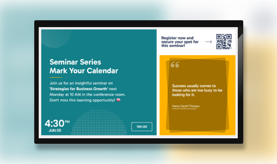 Announcements & Daily Motivational Quote