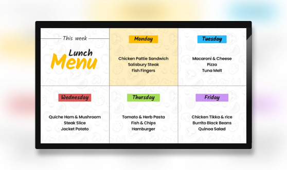 Weekly Lunch Menu