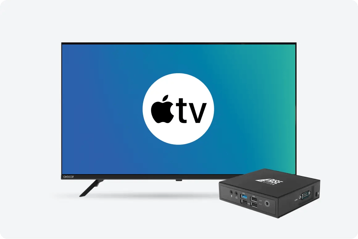 Apple TV on a large display