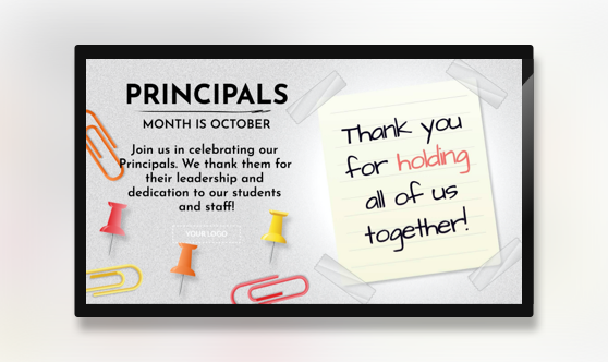 Principals Month in October