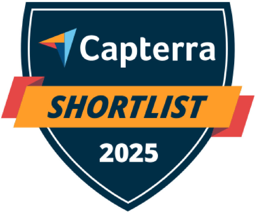Capterra award badge for Shortlist in 2025