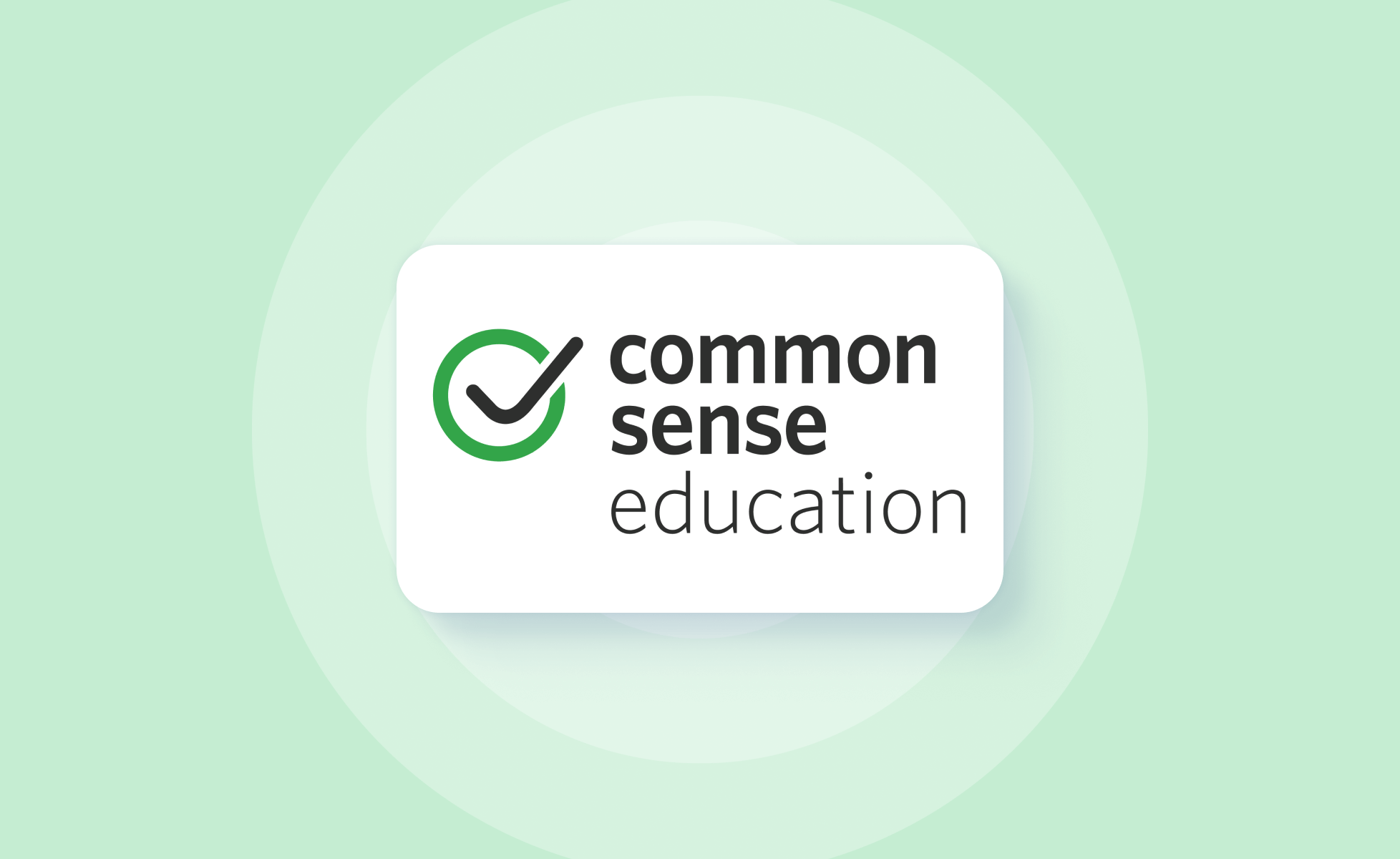 Common Sense Education logo on green background