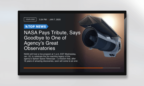 Full Screen RSS News and Image