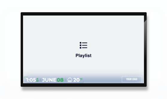 Full Screen Minimal Playlist Presentation