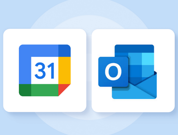 Google & Microsoft Calendar icons