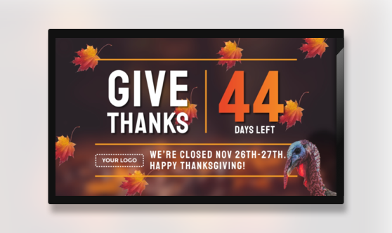 Thanksgiving Give Thanks Countdown