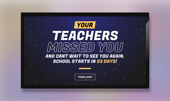 Announcement Teacher Message Countdown