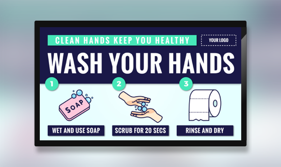 Campaign Wash Hands Text & Image
