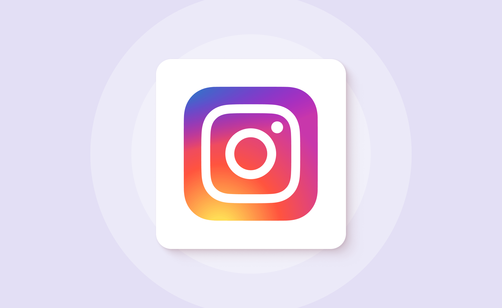 Instagram logo on purple background