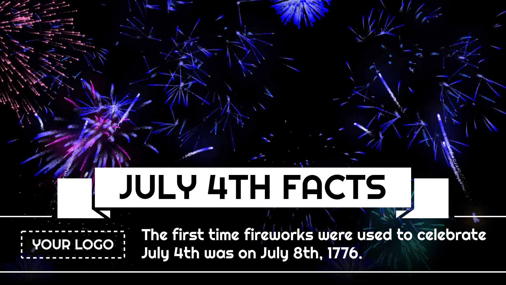 July 4th Facts Digital Signage Template