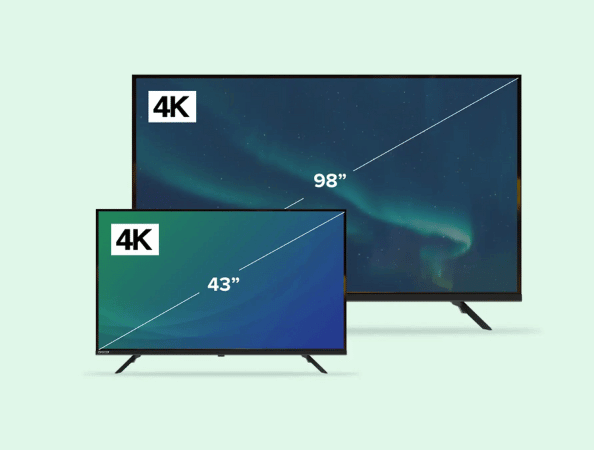 Rise Vision Avocor displays with a green background