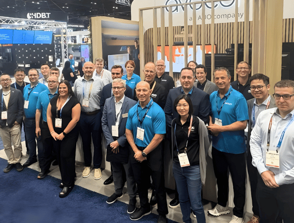 Rise Vision, Avocor, and AUO at an event