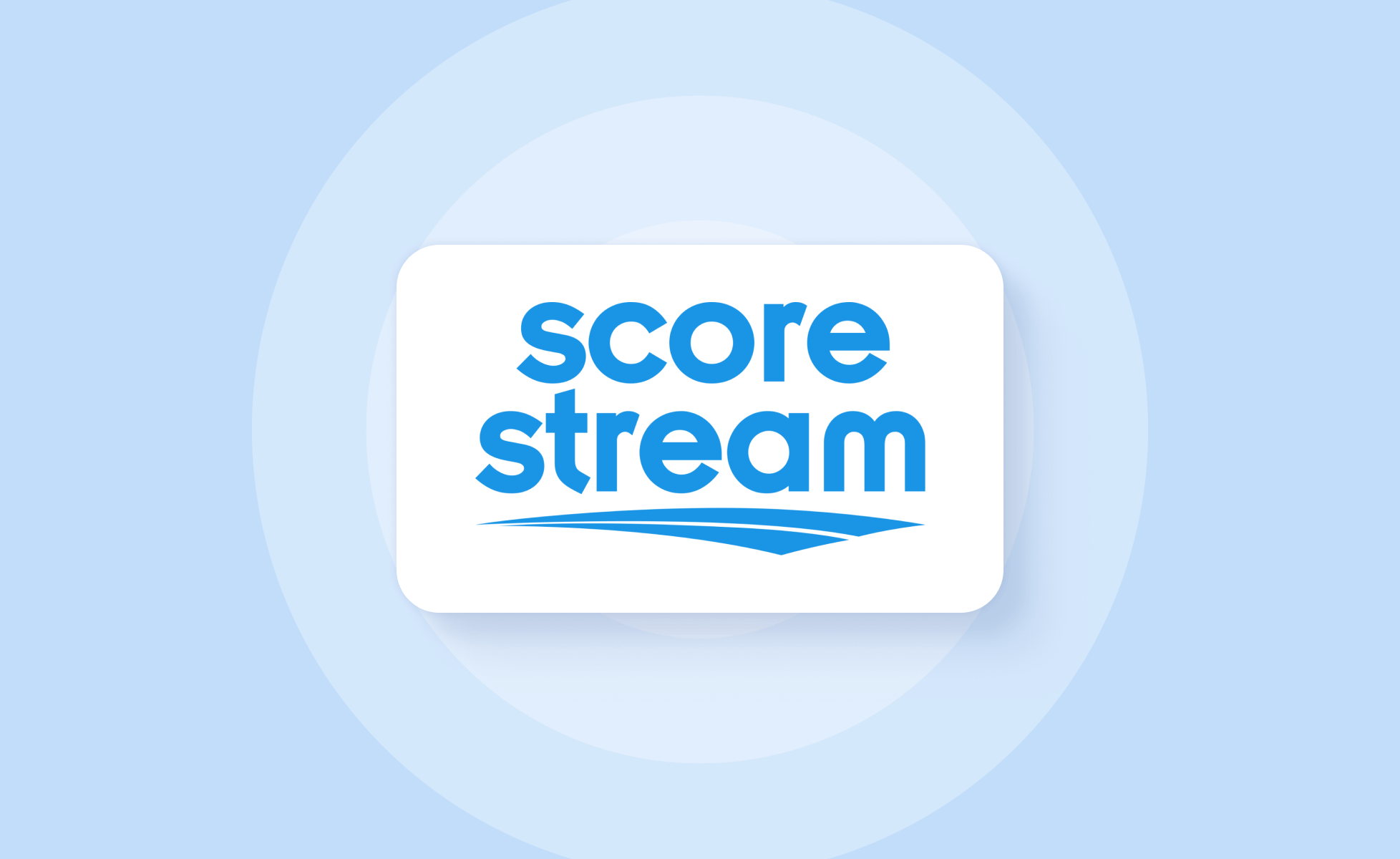 Score Stream logo on blue background
