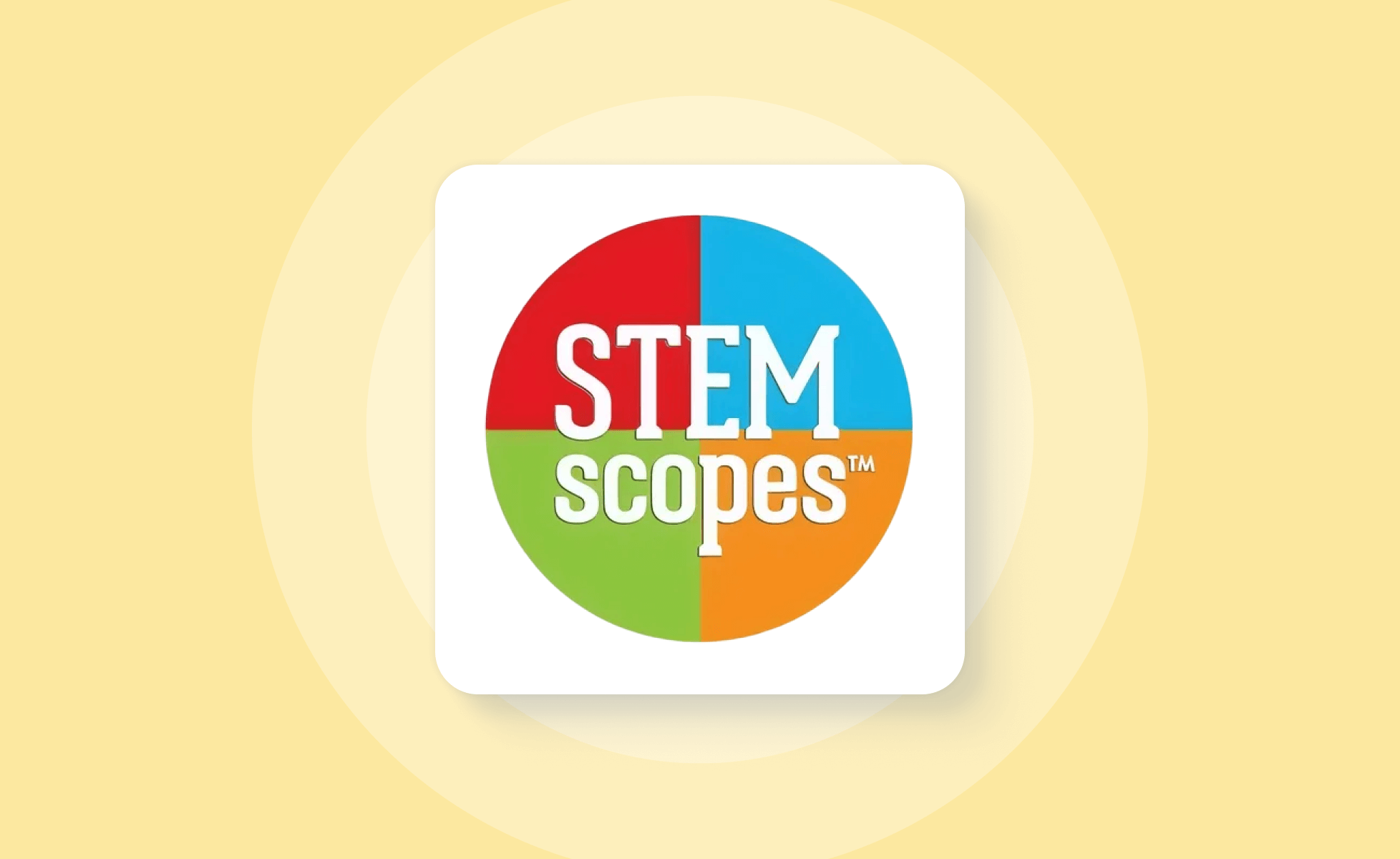 STEM Scopes logo on a yellow background