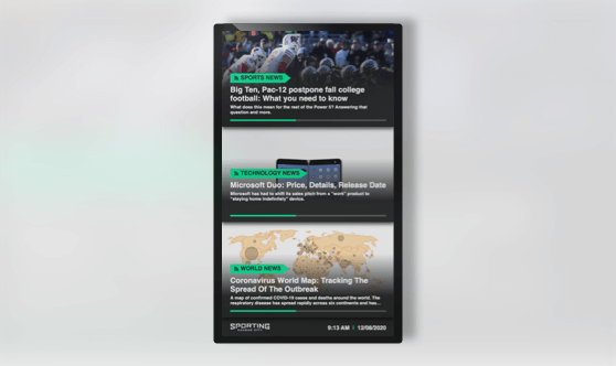 Portrait RSS News Tiles