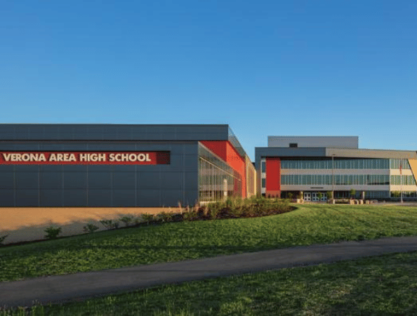 Exterior of Verona Area High School