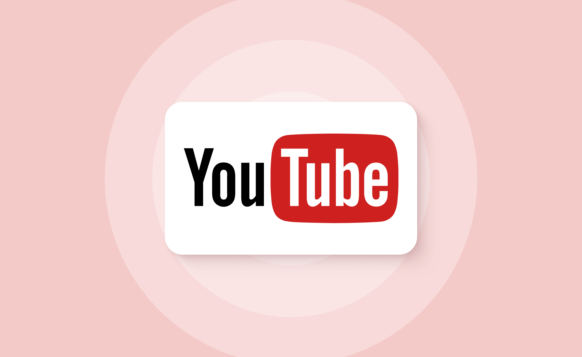 YouTube logo on a red background