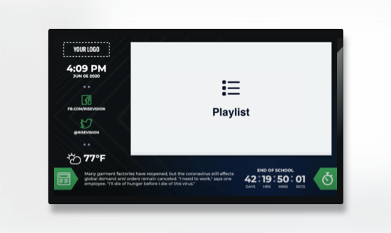 Zoned Countdown Playlist Presentation