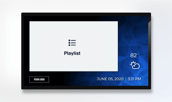 Zoned Minimal Playlist Presentation