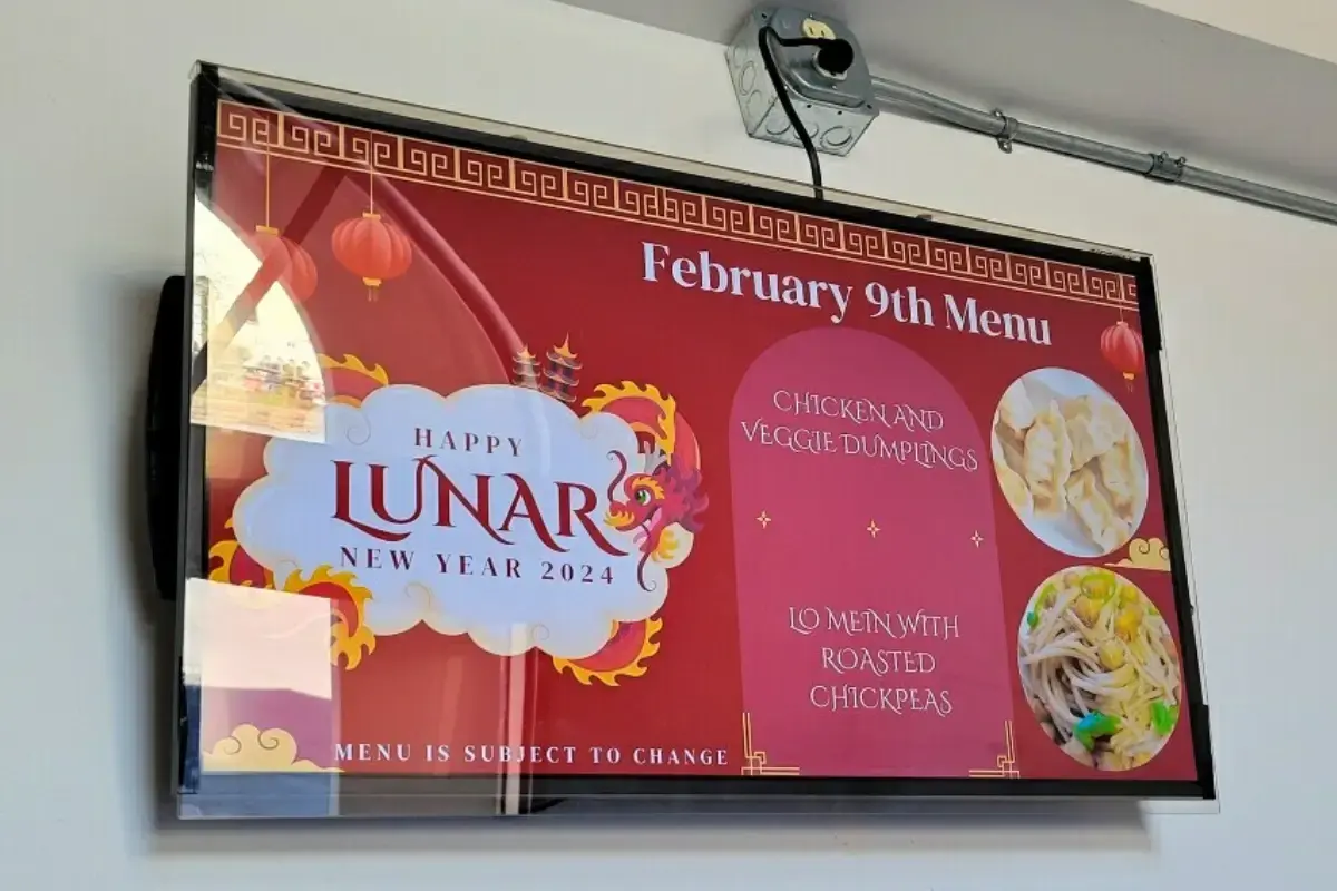 Lunar year digital signage on a display